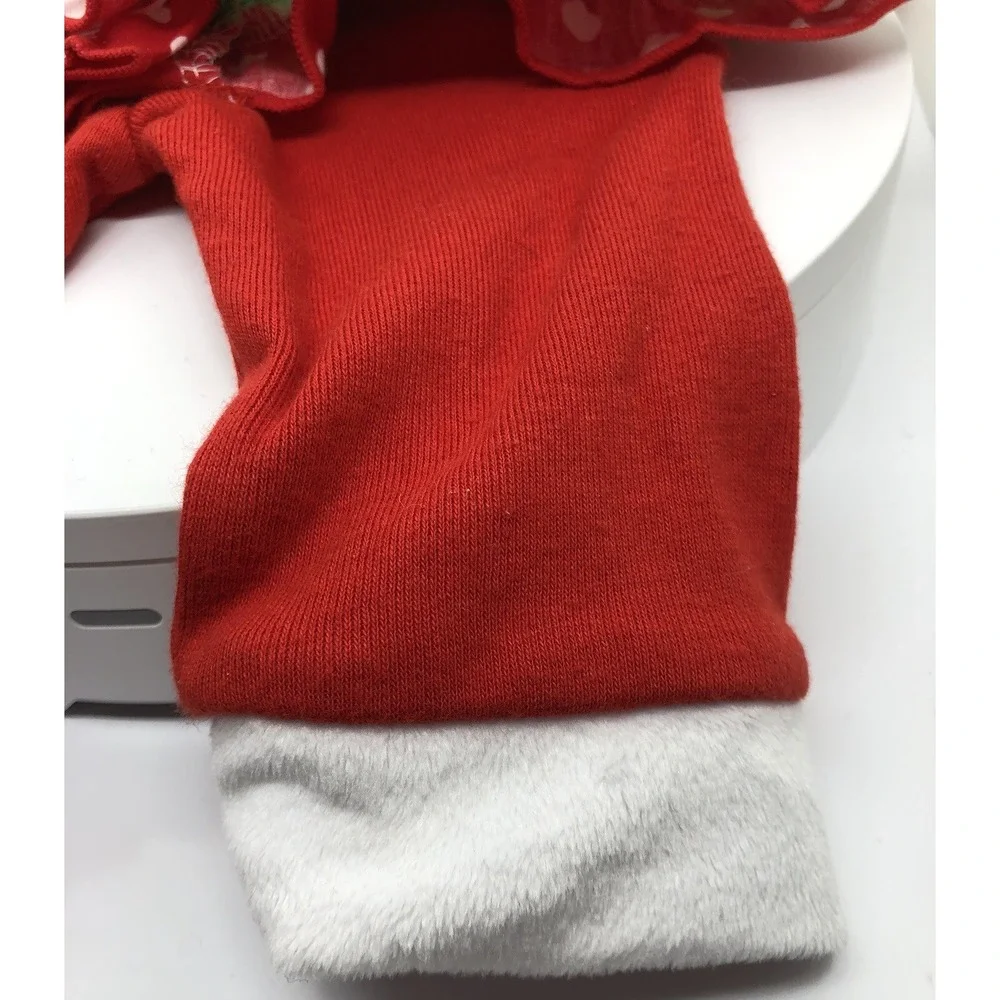 Doll Size Holiday Outfit Top Pants Ruffles Fits 18